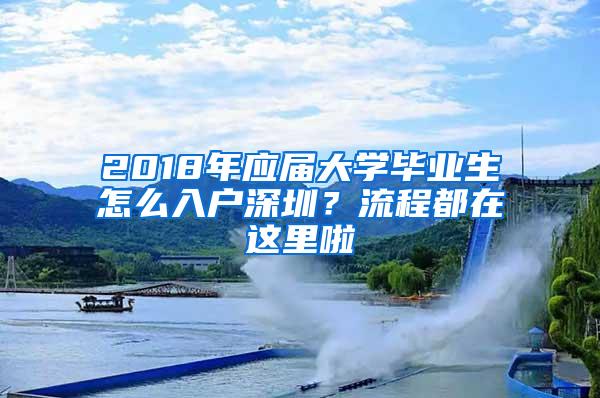 2018年应届大学毕业生怎么入户深圳？流程都在这里啦