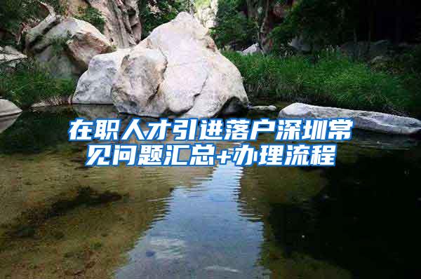 在职人才引进落户深圳常见问题汇总+办理流程