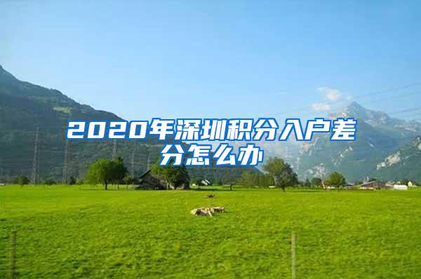 2020年深圳积分入户差分怎么办