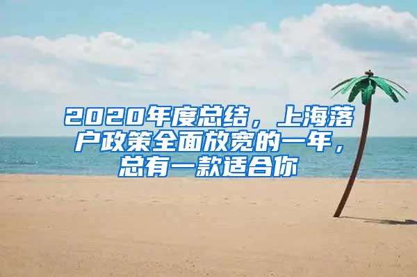 2020年度总结，上海落户政策全面放宽的一年，总有一款适合你