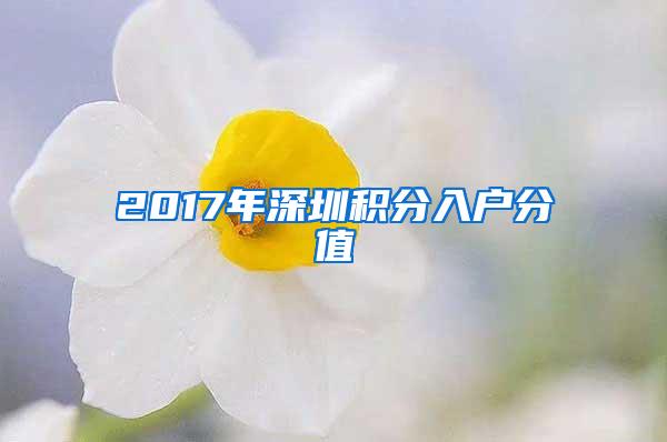 2017年深圳积分入户分值