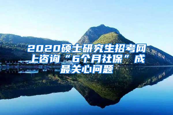 2020硕士研究生招考网上咨询“6个月社保”成最关心问题