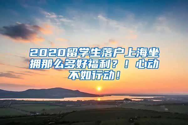 2020留学生落户上海坐拥那么多好福利？！心动不如行动！