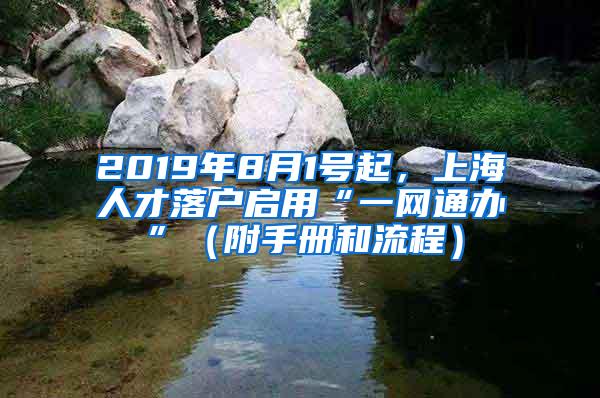 2019年8月1号起，上海人才落户启用“一网通办”（附手册和流程）