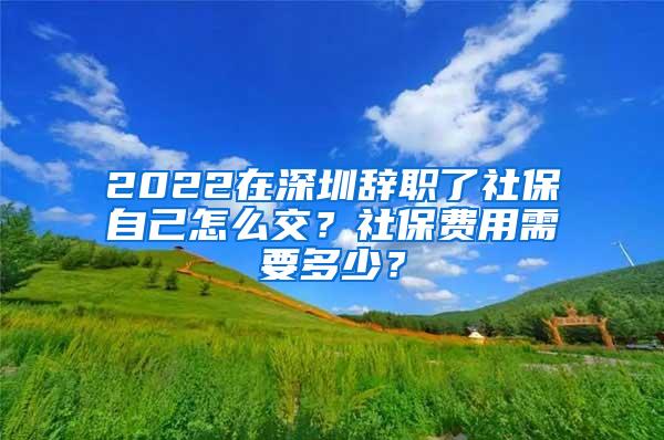 2022在深圳辞职了社保自己怎么交？社保费用需要多少？