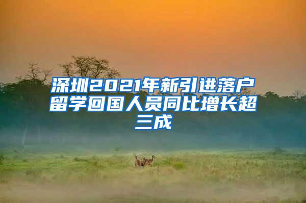 深圳2021年新引进落户留学回国人员同比增长超三成