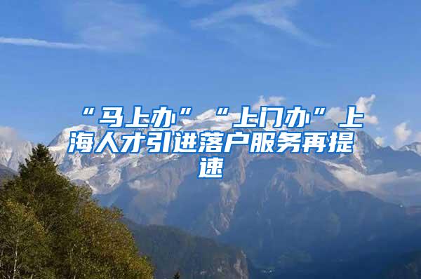 “马上办”“上门办”上海人才引进落户服务再提速