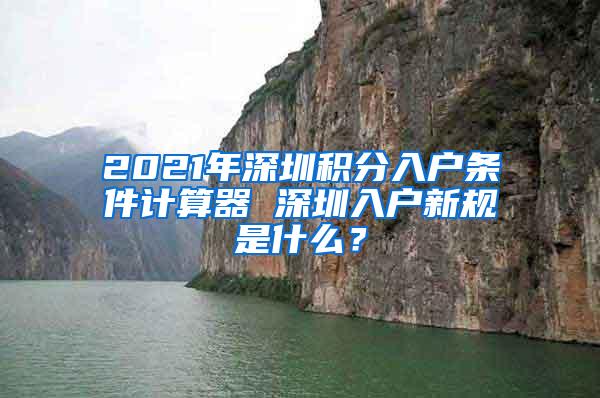 2021年深圳积分入户条件计算器 深圳入户新规是什么？