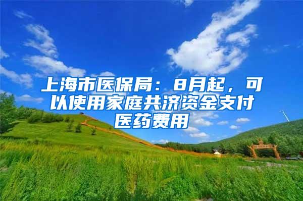 上海市医保局：8月起，可以使用家庭共济资金支付医药费用