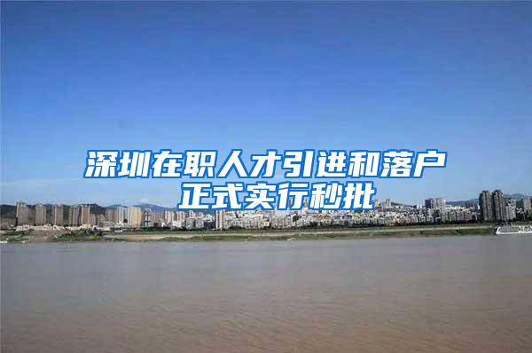 深圳在职人才引进和落户 正式实行秒批