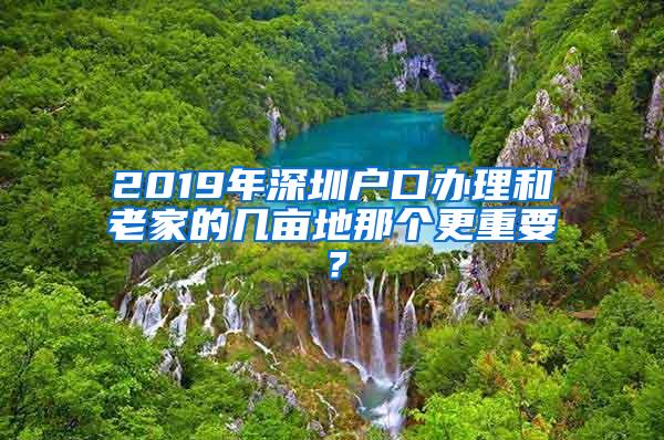 2019年深圳户口办理和老家的几亩地那个更重要？