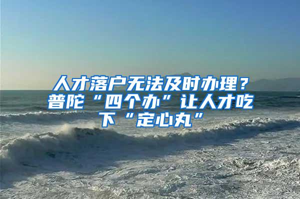 人才落户无法及时办理？普陀“四个办”让人才吃下“定心丸”