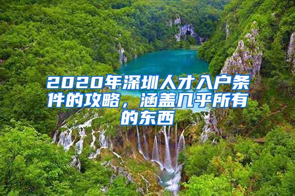 2020年深圳人才入户条件的攻略，涵盖几乎所有的东西