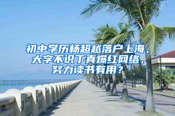 初中学历杨超越落户上海，大字不识丁真爆红网络，努力读书有用？