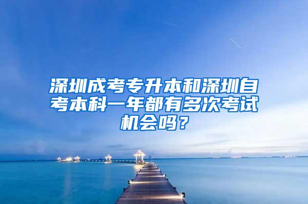 深圳成考专升本和深圳自考本科一年都有多次考试机会吗？