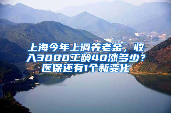 上海今年上调养老金，收入3000工龄40涨多少？医保还有1个新变化