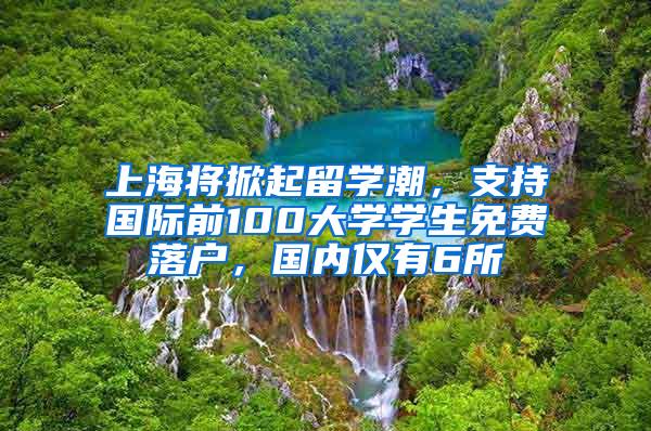 上海将掀起留学潮，支持国际前100大学学生免费落户，国内仅有6所