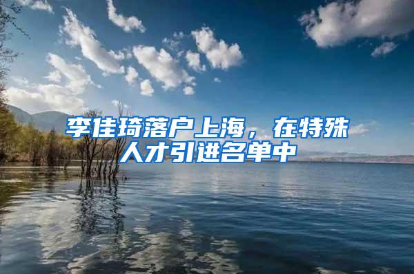 李佳琦落户上海，在特殊人才引进名单中