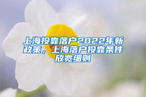 上海投靠落户2022年新政策，上海落户投靠条件放宽细则