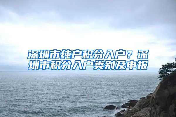 深圳市纯户积分入户？深圳市积分入户类别及申报