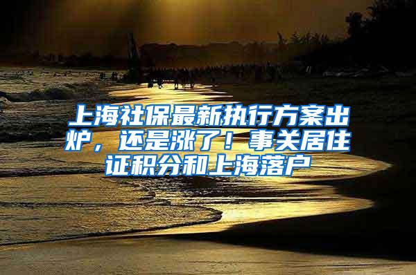 上海社保最新执行方案出炉，还是涨了！事关居住证积分和上海落户