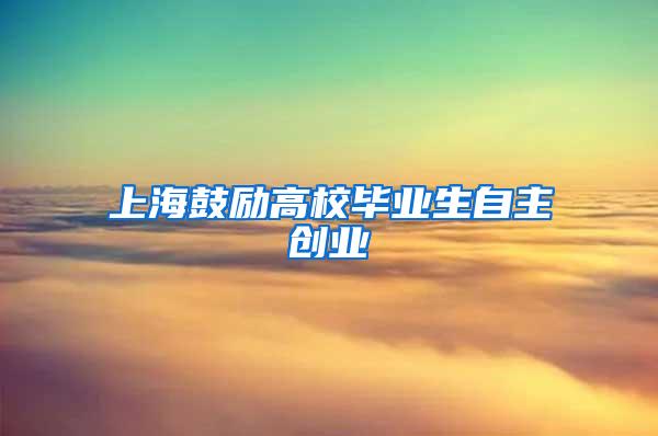 上海鼓励高校毕业生自主创业