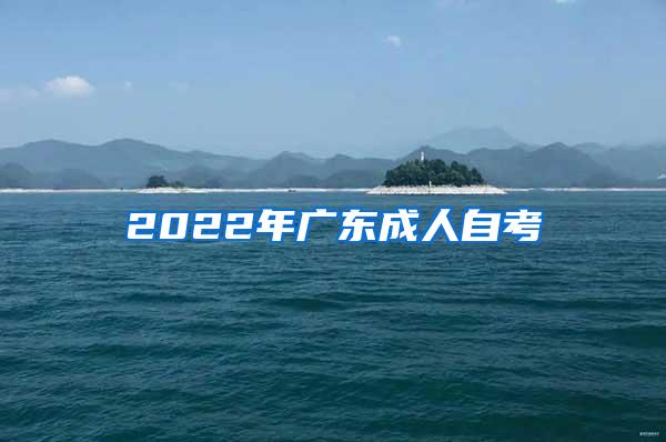 2022年广东成人自考