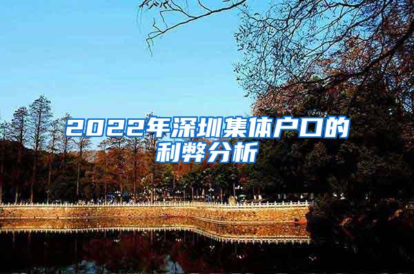 2022年深圳集体户口的利弊分析