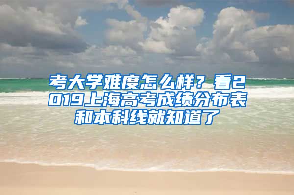 考大学难度怎么样？看2019上海高考成绩分布表和本科线就知道了