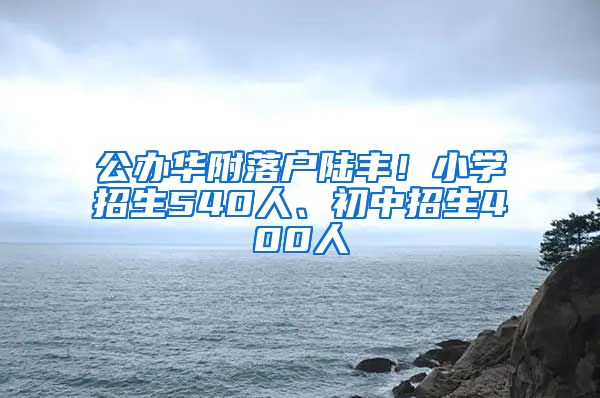 公办华附落户陆丰！小学招生540人、初中招生400人