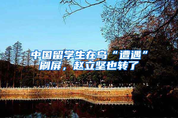 中国留学生在乌“遭遇”刷屏，赵立坚也转了