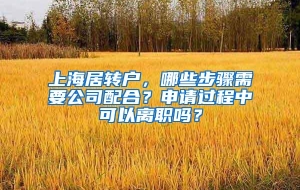 上海居转户，哪些步骤需要公司配合？申请过程中可以离职吗？