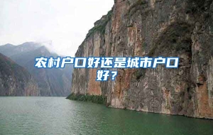 农村户口好还是城市户口好？