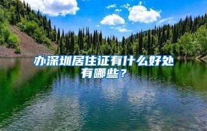 办深圳居住证有什么好处有哪些？