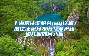 上海居住证积分120详解！居住证积分不够？非沪籍幼儿园如何入园