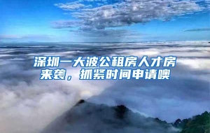 深圳一大波公租房人才房来袭，抓紧时间申请噢