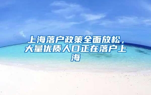 上海落户政策全面放松，大量优质人口正在落户上海