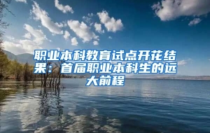 职业本科教育试点开花结果：首届职业本科生的远大前程