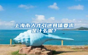 上海市人才引进具体要求是什么呢？