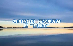 为维持身份 留学生无奈做“挂靠生”