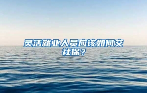 灵活就业人员应该如何交社保？