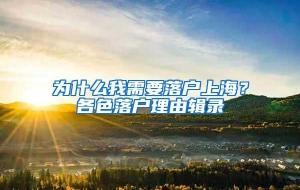 为什么我需要落户上海？各色落户理由辑录