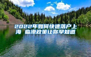 2022年如何快速落户上海 临港政策让你早知道