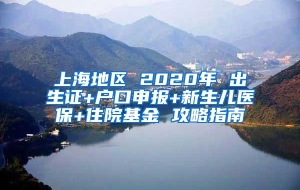 上海地区 2020年 出生证+户口申报+新生儿医保+住院基金 攻略指南